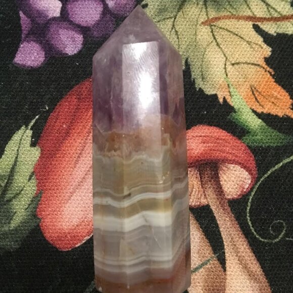 Amethyst + Mexican Lace Agate Tower - Picture 3 of 3